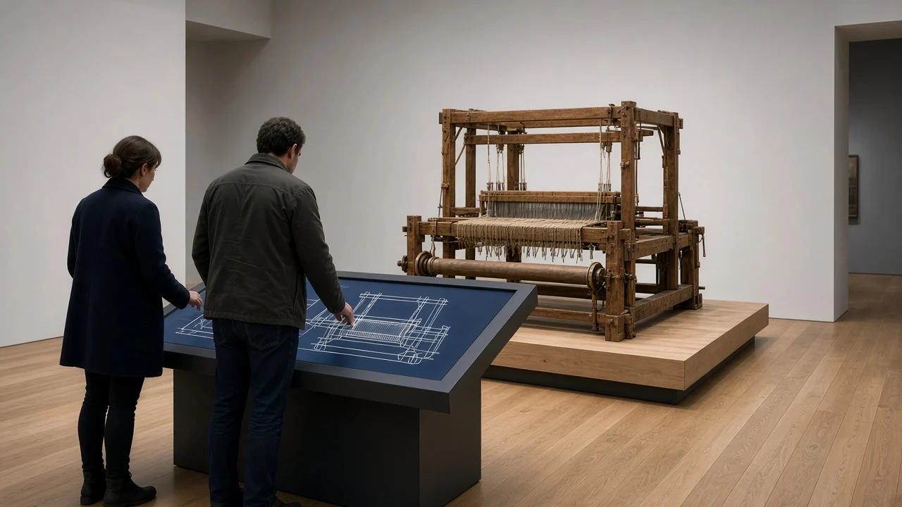 KI-Visualisierung: Touch-Tisch mit Skizze